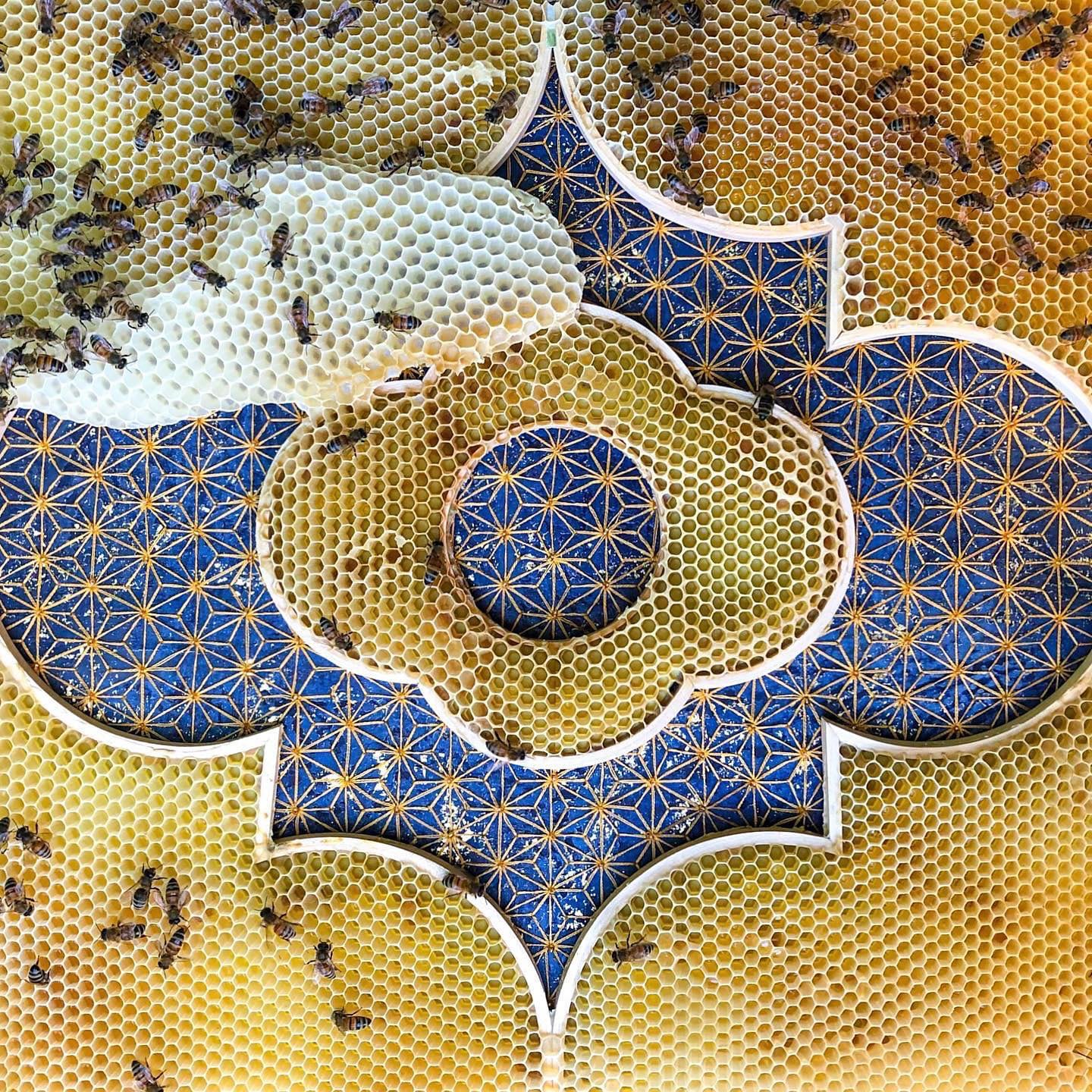 Honeycomb Swells Across Ava Roth’s Embroidered Works Made in ...